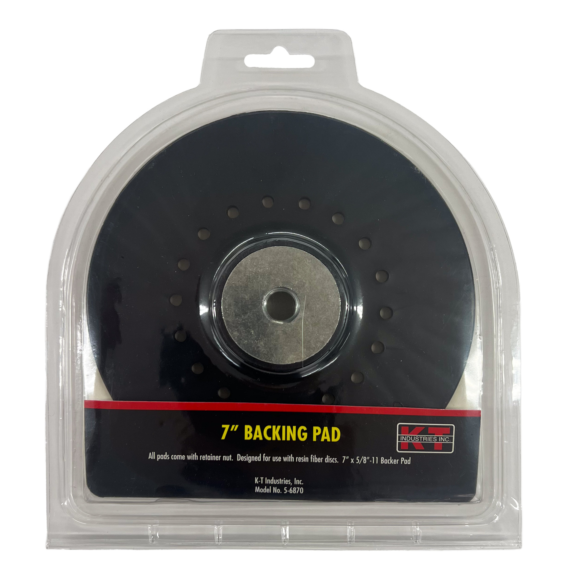 K-T Industries Back Up Pad — 7in. x 5/8-11, Model# 5-6870